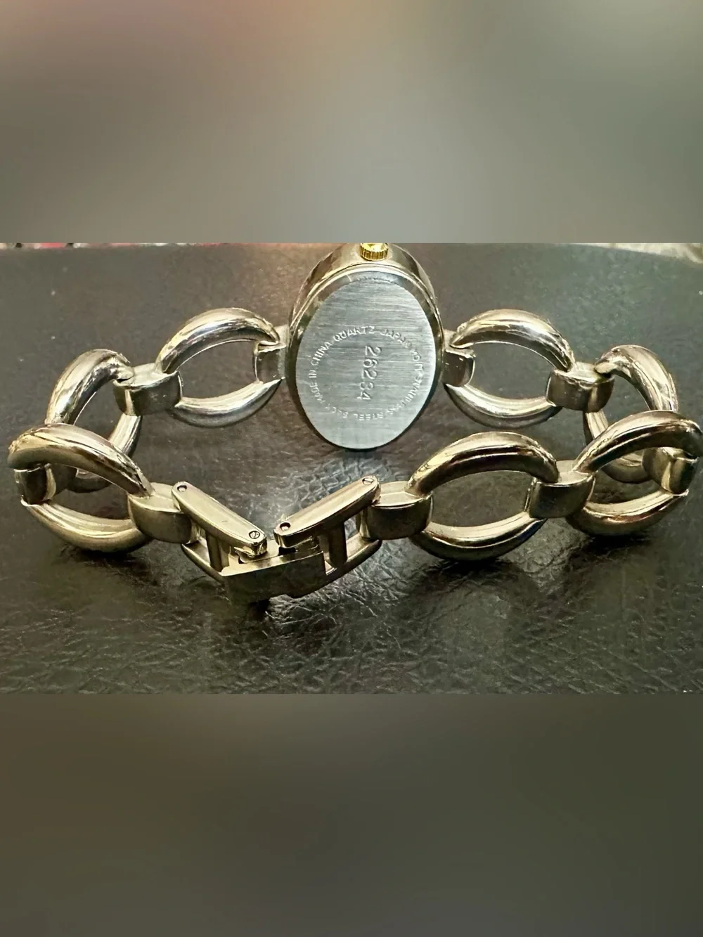 Minicci Silver and Gold-Tone Oval Bracelet Watch